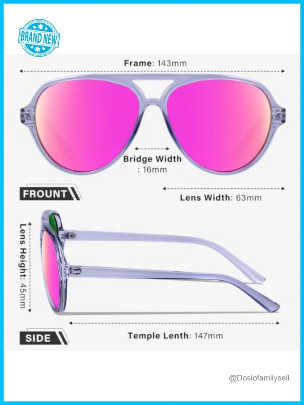 Polarized Aviator Sunglasses Women Sporty Running Sun Glasses